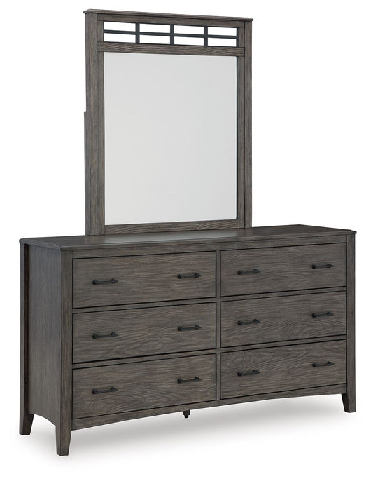 Montillan - Grayish Brown - Dresser And Mirror - Hornell Furniture Outlet