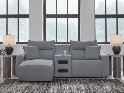 ModMax II - Salt And Pepper - Reclining Sectional - Hornell Furniture Outlet