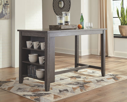 Caitbrook - Gray - Rectangular Dining Room Counter Table - Hornell Furniture Outlet