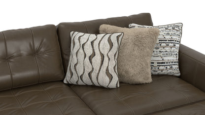 Siena - 4 Piece Modular Sectional With Cuddler Seat Cushions And Included Accent Pillows - Chocolate - Hornell Furniture Outlet