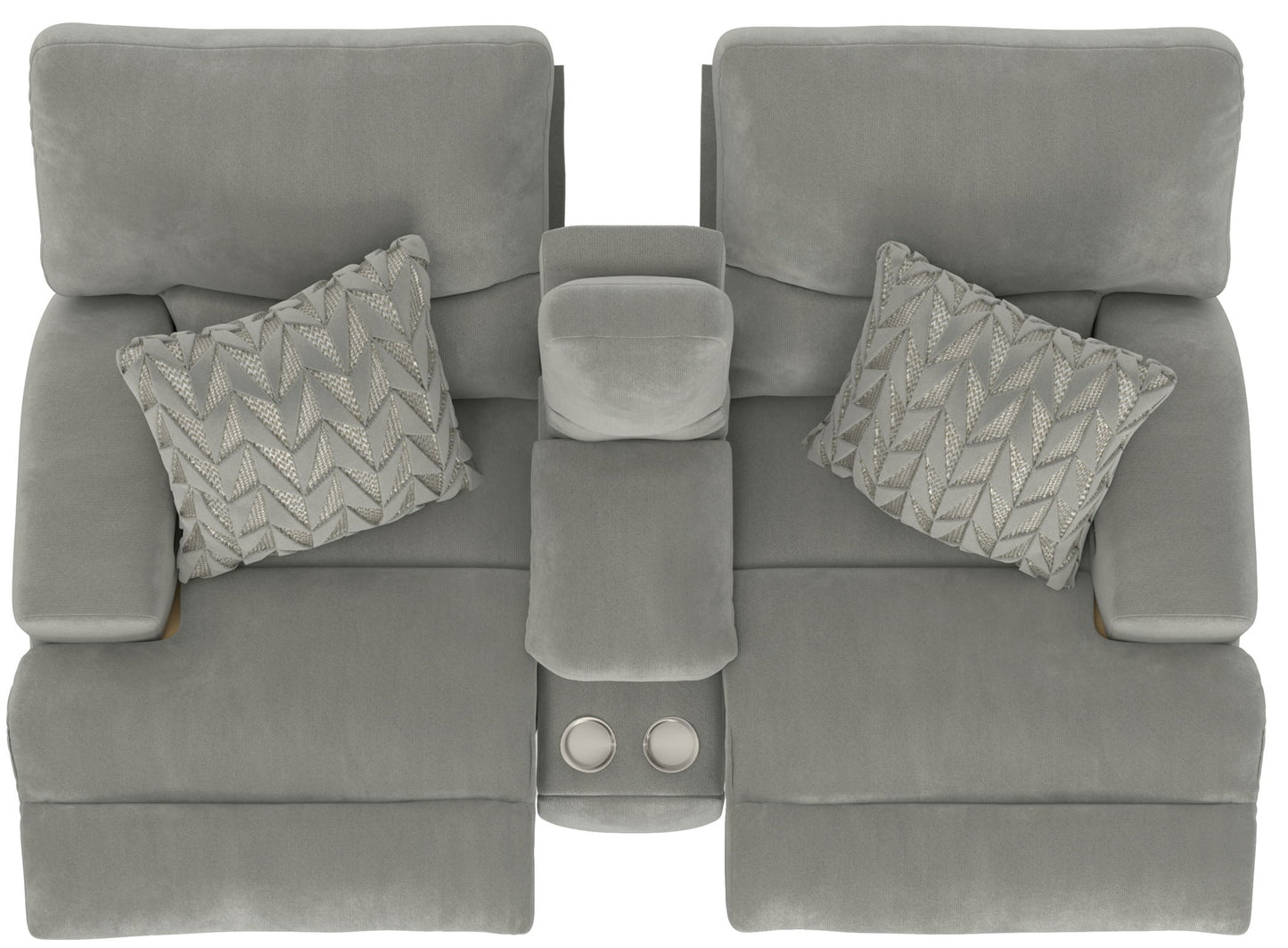 Renaldo - Power Console Loveseat With Zero Gravity Recline - Stone - Hornell Furniture Outlet