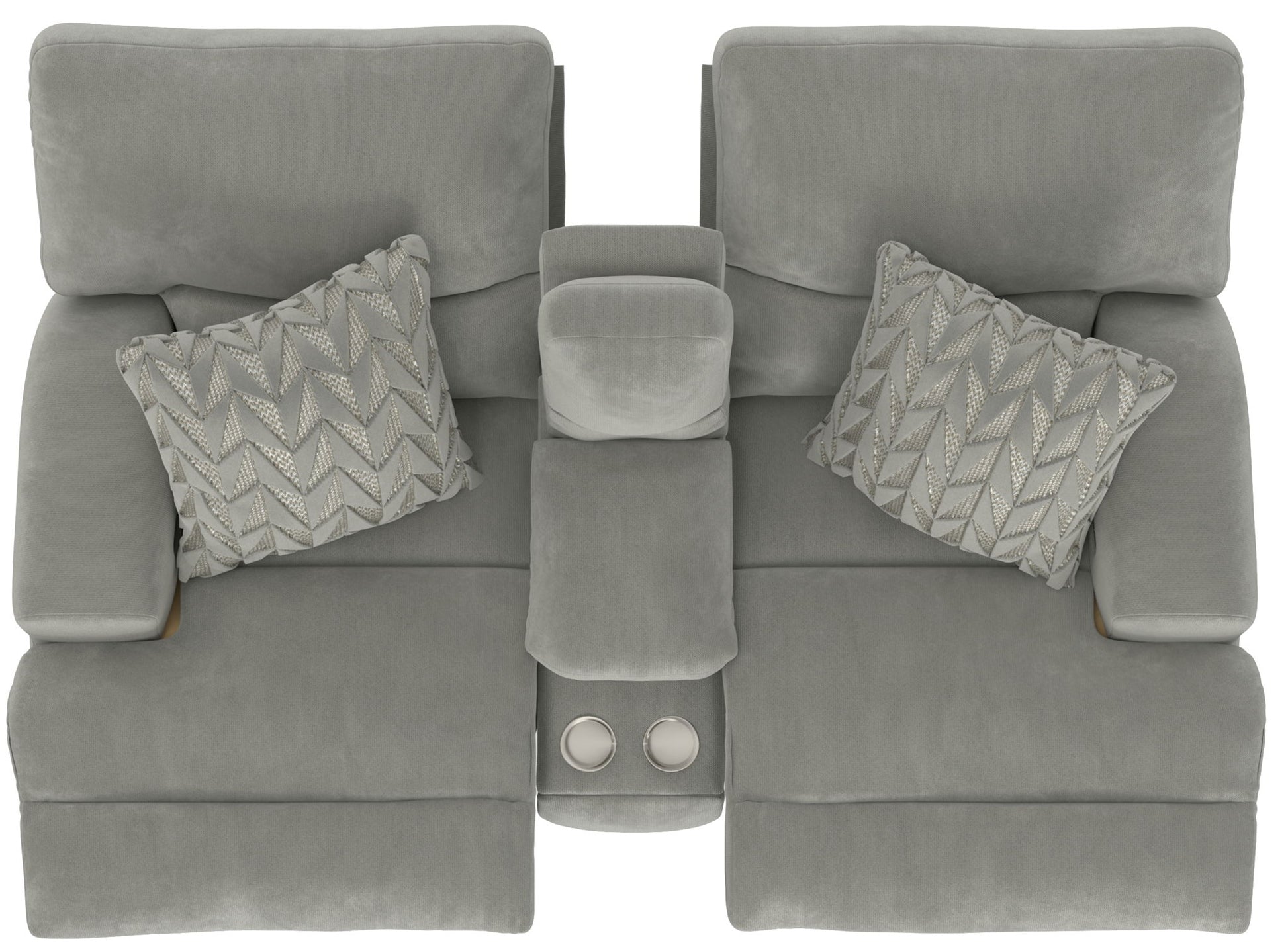 Renaldo - Power Console Loveseat With Zero Gravity Recline - Stone - Hornell Furniture Outlet