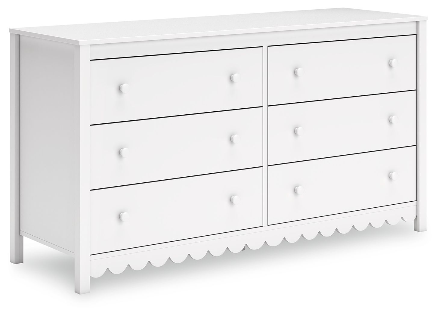 Hallityn - White - Six Drawer Dresser - Hornell Furniture Outlet