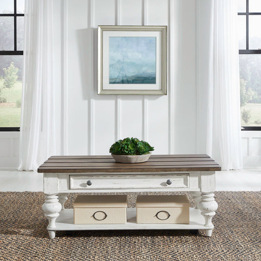 River Place - Cocktail Table - White - Hornell Furniture Outlet