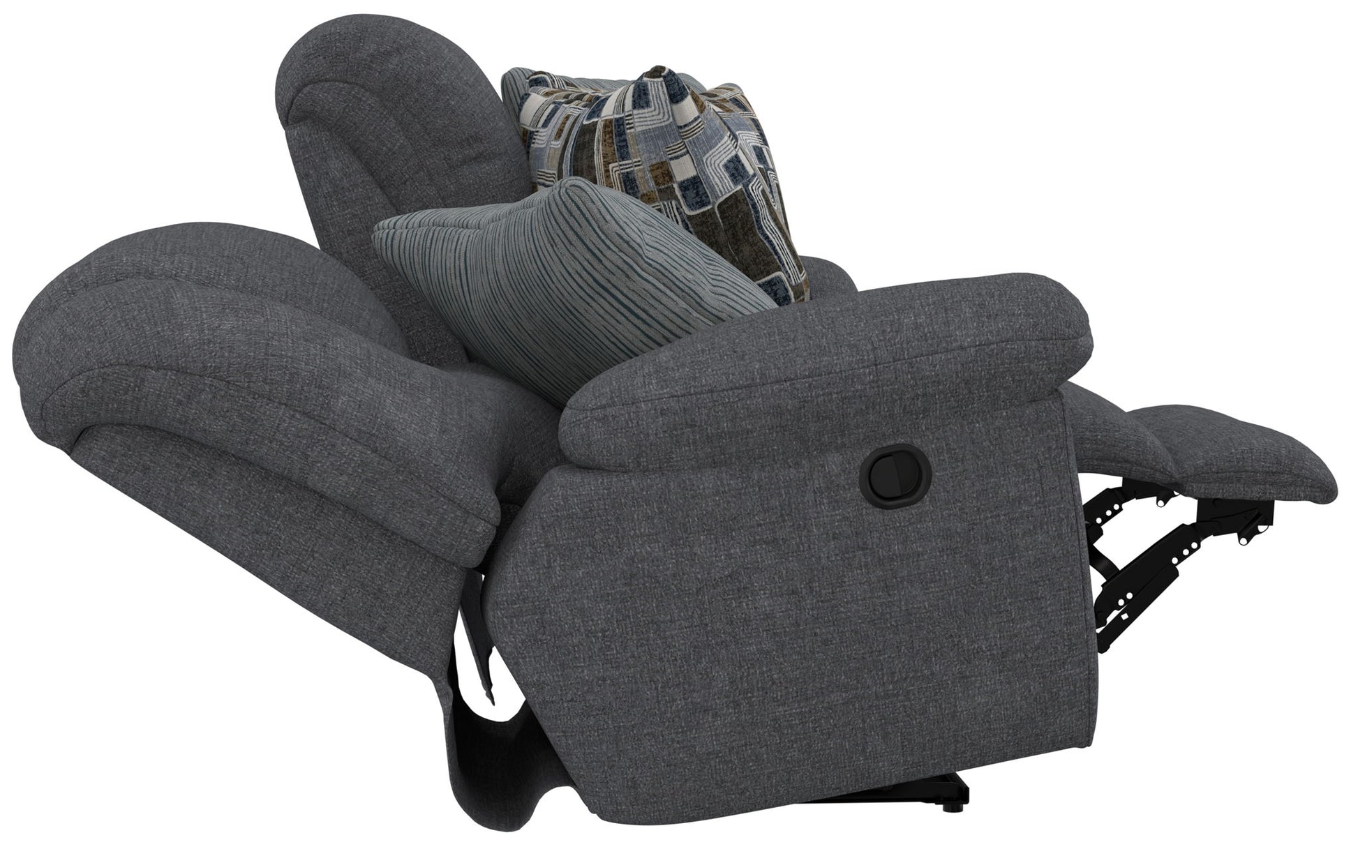 Trifecta - Sofa With 3 Recliners and Drop Down Table - Hornell Furniture Outlet
