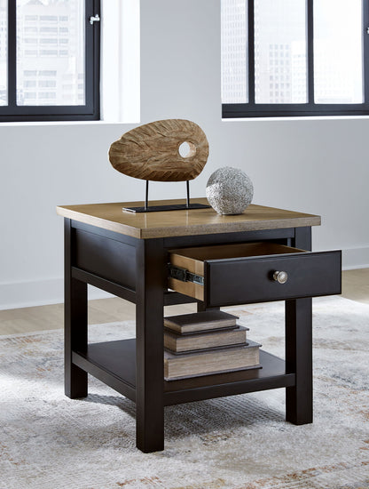 Drazmine - Brown - Rectangular End Table - Hornell Furniture Outlet