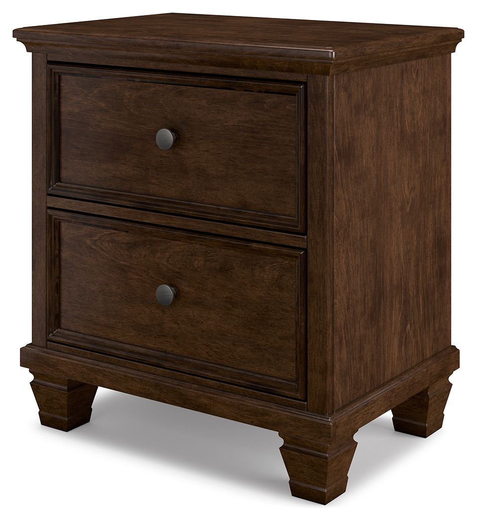 Danabrin - Brown - Two Drawer Nightstand - Hornell Furniture Outlet