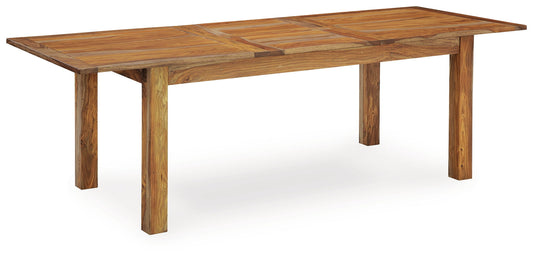 Dressonni - Brown - Rectangular Dining Room Butterfly Extension Table - Hornell Furniture Outlet