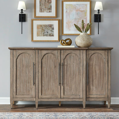Pavilion - 4 Door Accent Cabinet - Brown - Hornell Furniture Outlet