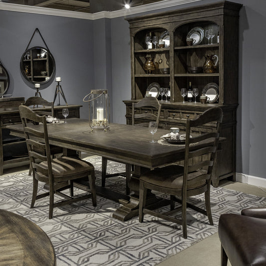 Paradise Valley - Trestle Table Set - Hornell Furniture Outlet