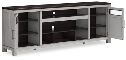 Darborn - Gray / Brown - XL TV Stand W/Fireplace Option - Hornell Furniture Outlet