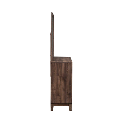 Ridgecrest - Dresser & Mirror - Light Brown - Hornell Furniture Outlet