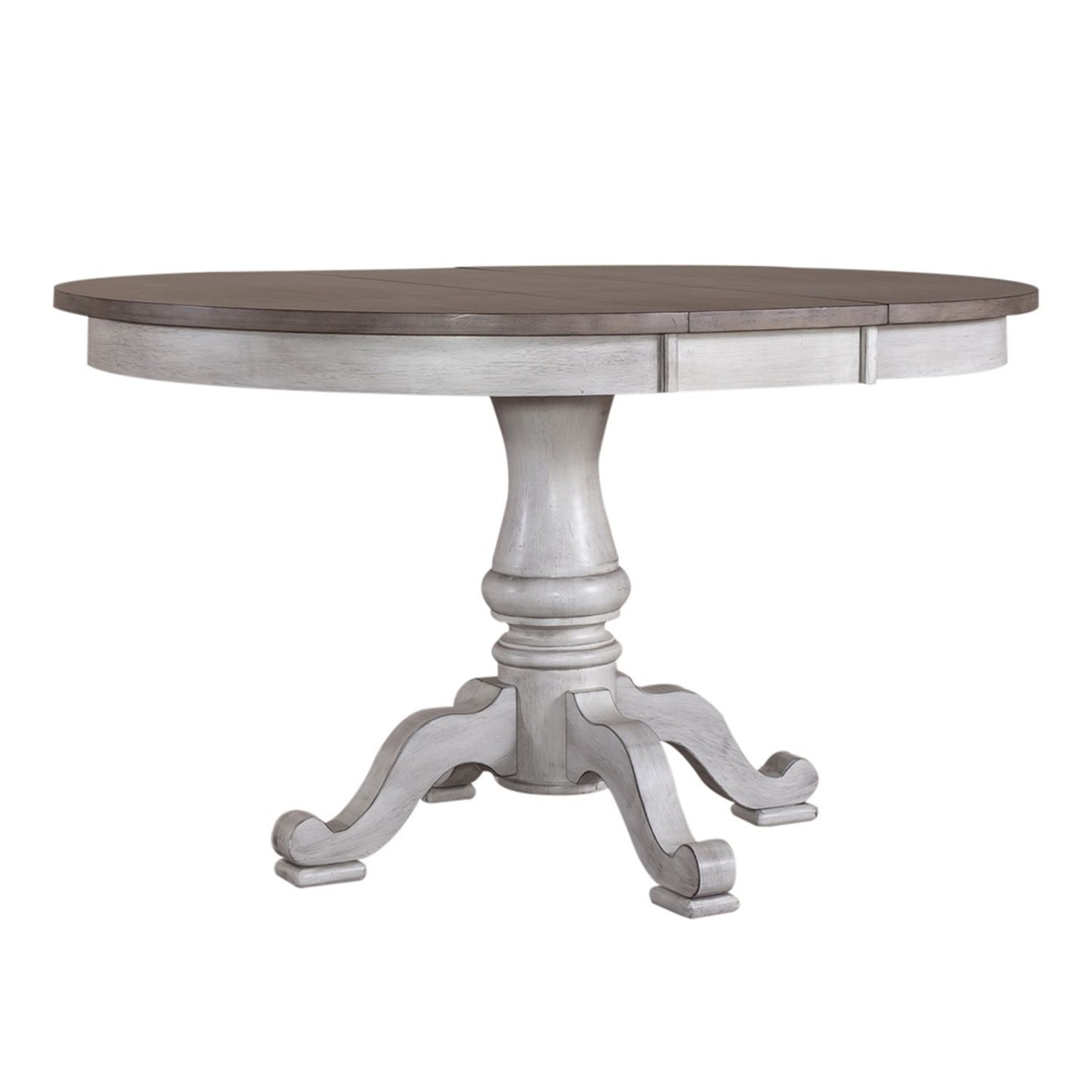 Ocean Isle - 5 Piece Pedestal Table Set - Antique White - Hornell Furniture Outlet