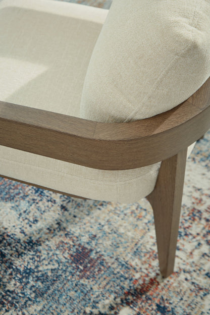 Serene Bay - Dark Brown / White - Arm Chair With Cushion (Set of 2) - Hornell Furniture Outlet