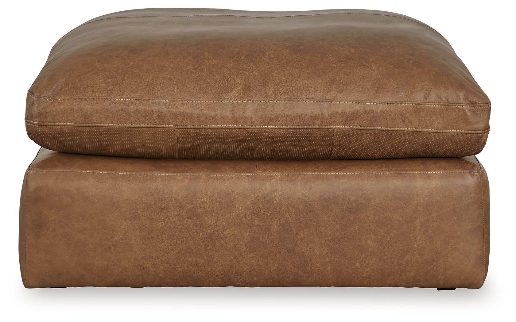 Emilia - 3 Pc. - 2 - Piece Sectional Loveseat, Ottoman - Caramel - Hornell Furniture Outlet