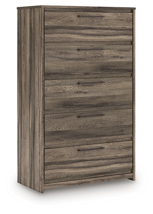 Elbrim - Five Drawer Chest - Brown - Hornell Furniture Outlet