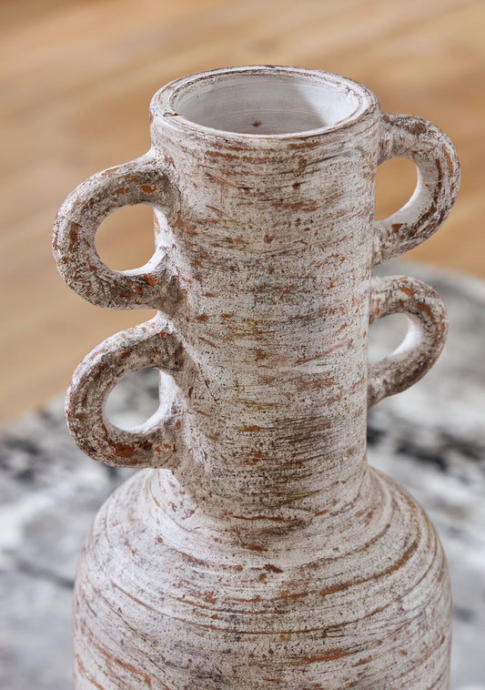 Wellbridge - Distressed White - Vase - Hornell Furniture Outlet