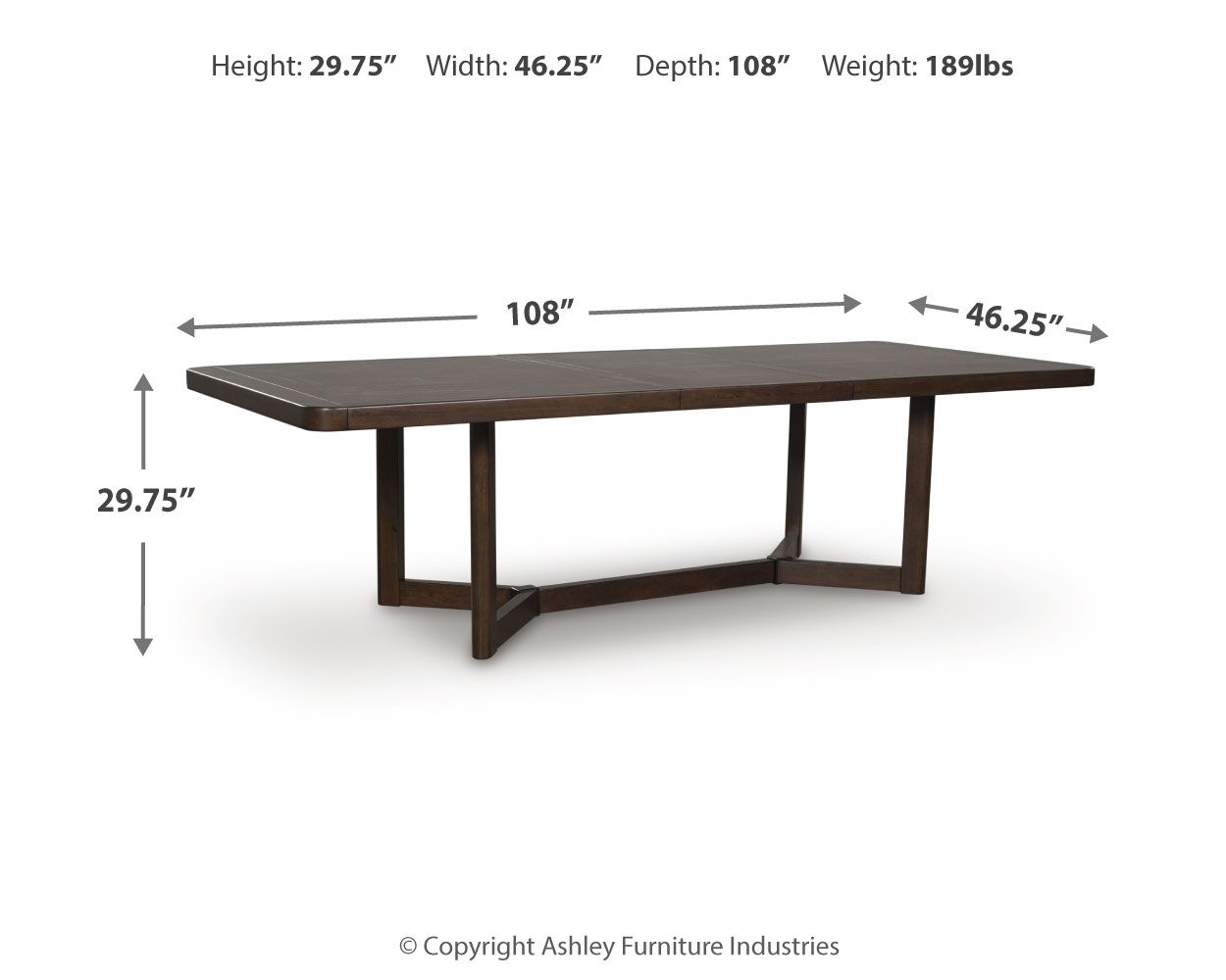 Dilenno - Dark Brown - Rectangular Dining Room Extension Table - Hornell Furniture Outlet