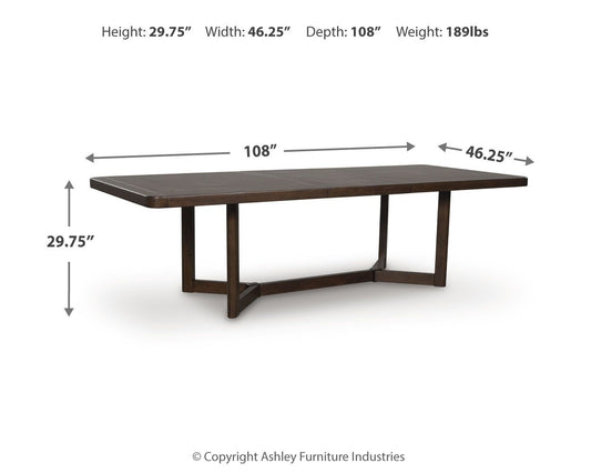Dilenno - Dark Brown - Rectangular Dining Room Extension Table - Hornell Furniture Outlet
