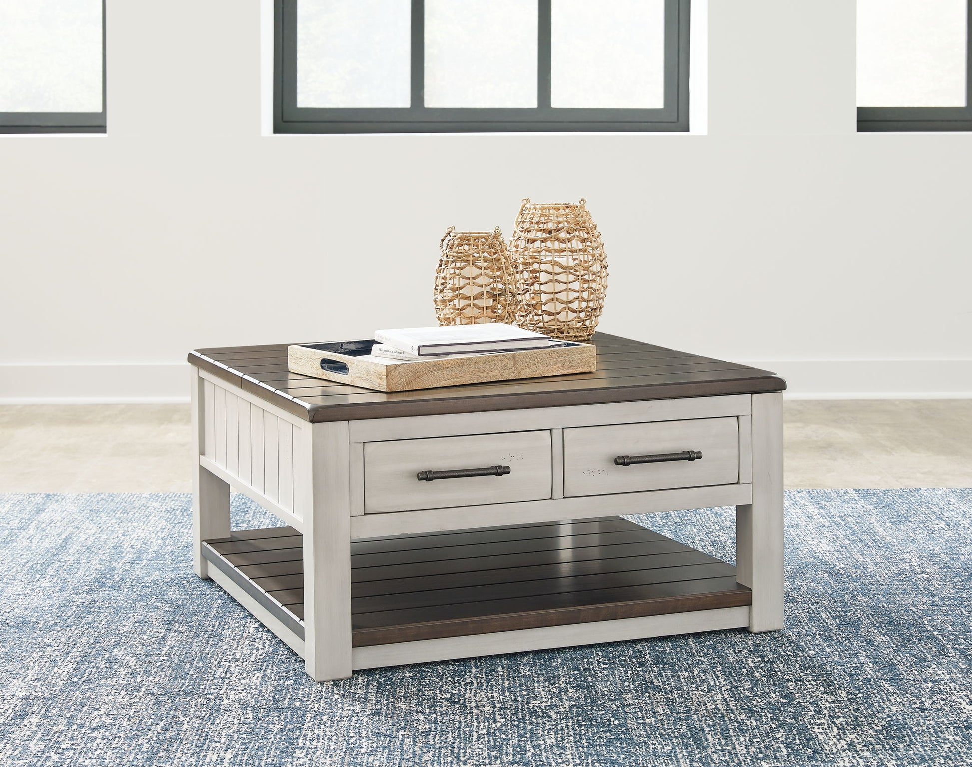 Darborn - Gray / Brown - Lift Top Cocktail Table - Hornell Furniture Outlet