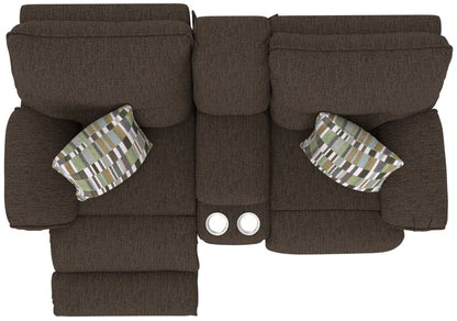 Lenny - Power Lay Flat Reclining Console Loveseat - Hornell Furniture Outlet