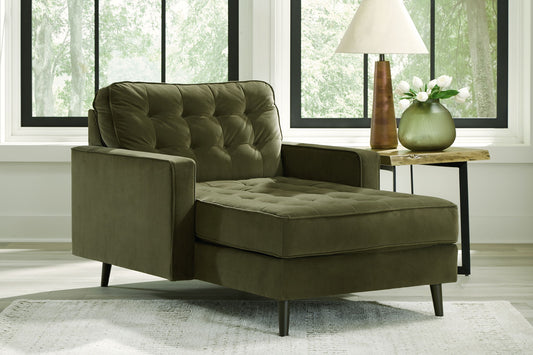 Reveon Lakes - Olive - Chaise - Hornell Furniture Outlet