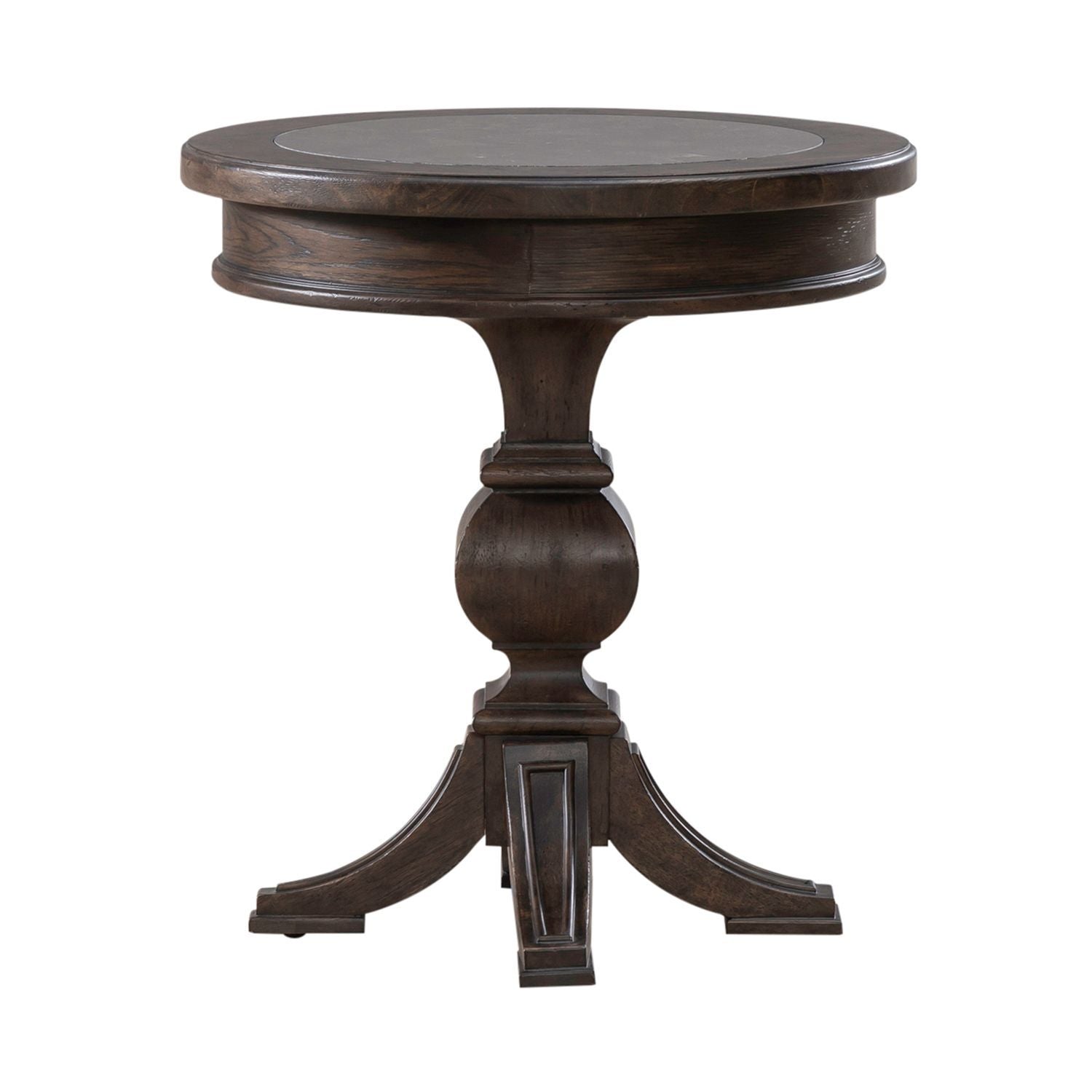Paradise Valley - Round Chairside Table - Dark Brown - Hornell Furniture Outlet