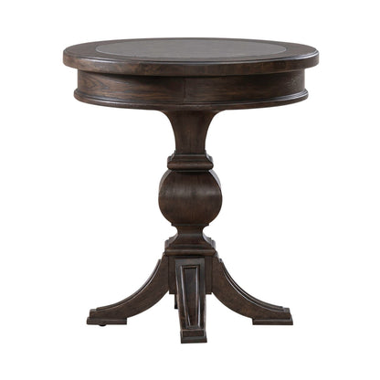 Paradise Valley - Round Chairside Table - Dark Brown - Hornell Furniture Outlet