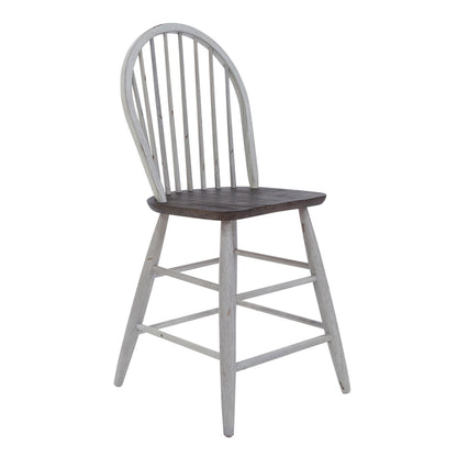 Farmhouse - 5 Piece Gathering Table Set - White - Hornell Furniture Outlet