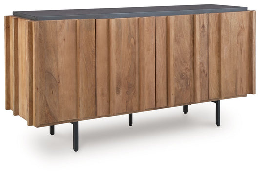 Quintavious - Brown / Charcoal - Accent Cabinet - Hornell Furniture Outlet