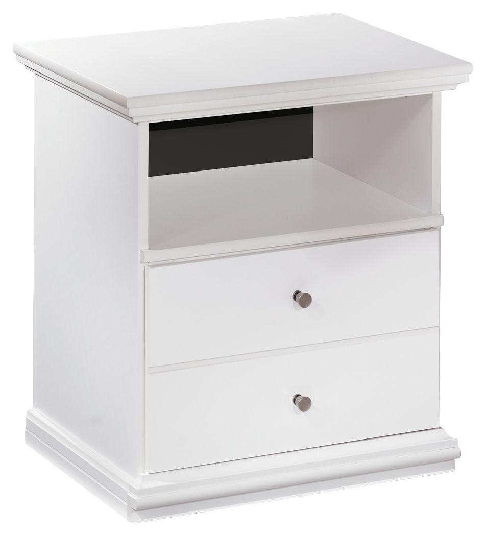 Bostwick Shoals - White - One Drawer Night Stand - Hornell Furniture Outlet