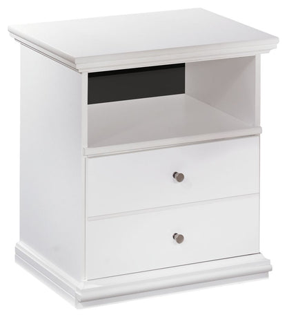 Bostwick Shoals - White - One Drawer Night Stand - Hornell Furniture Outlet