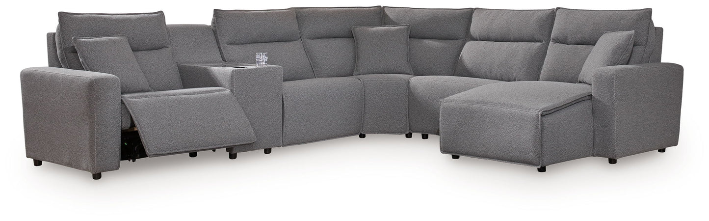 ModMax II - Salt And Pepper - Reclining Sectional - Hornell Furniture Outlet