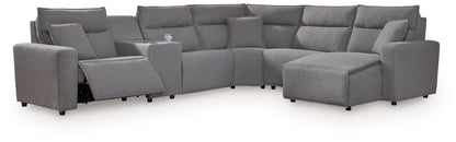 ModMax II - Salt And Pepper - Reclining Sectional - Hornell Furniture Outlet