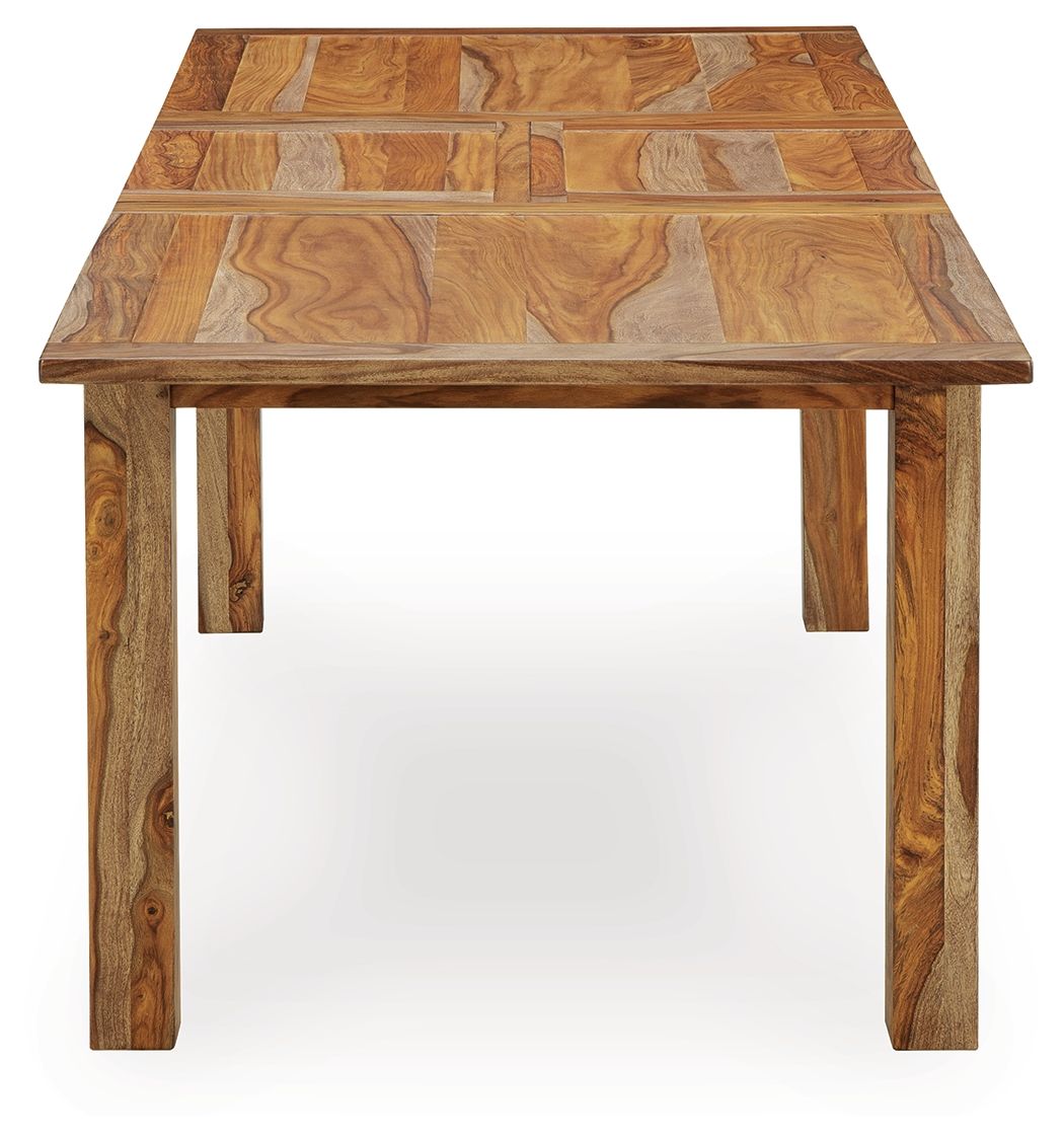 Dressonni - Brown - Rectangular Dining Room Butterfly Extension Table - Hornell Furniture Outlet