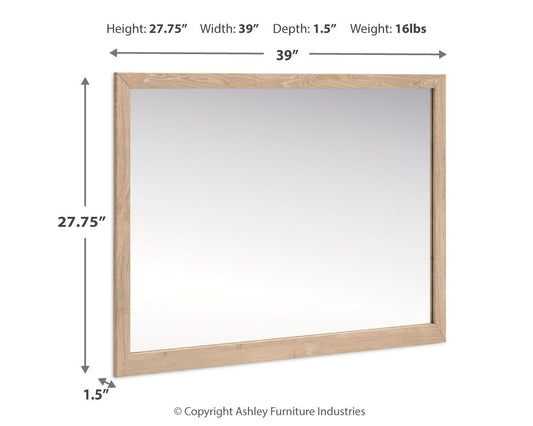 Cielden - Tan - Bedroom Mirror - Hornell Furniture Outlet