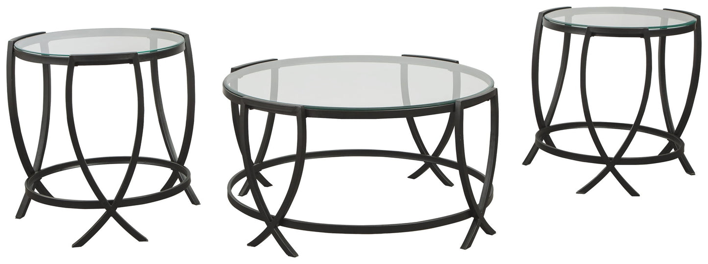 Tarrin - Black - Occasional Table Set (Set of 3) - Hornell Furniture Outlet