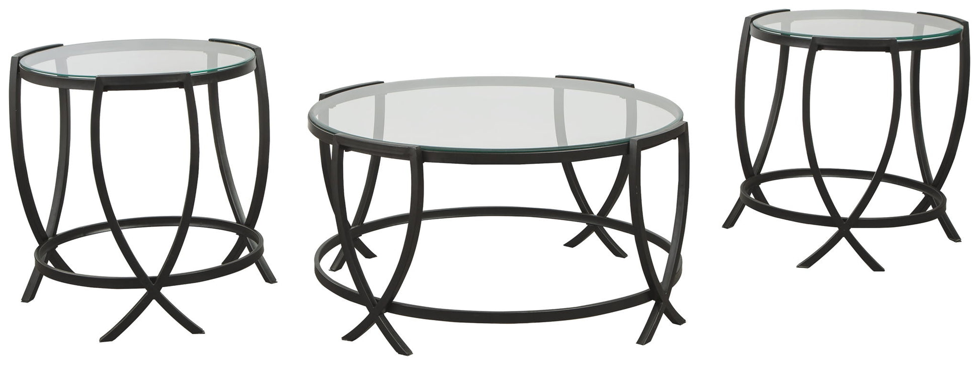 Tarrin - Black - Occasional Table Set (Set of 3) - Hornell Furniture Outlet