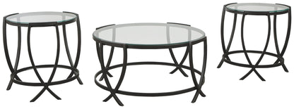 Tarrin - Black - Occasional Table Set (Set of 3) - Hornell Furniture Outlet