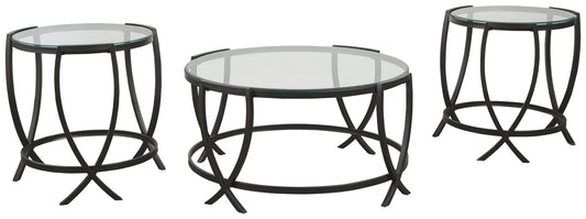 Tarrin - Black - Occasional Table Set (Set of 3) - Hornell Furniture Outlet