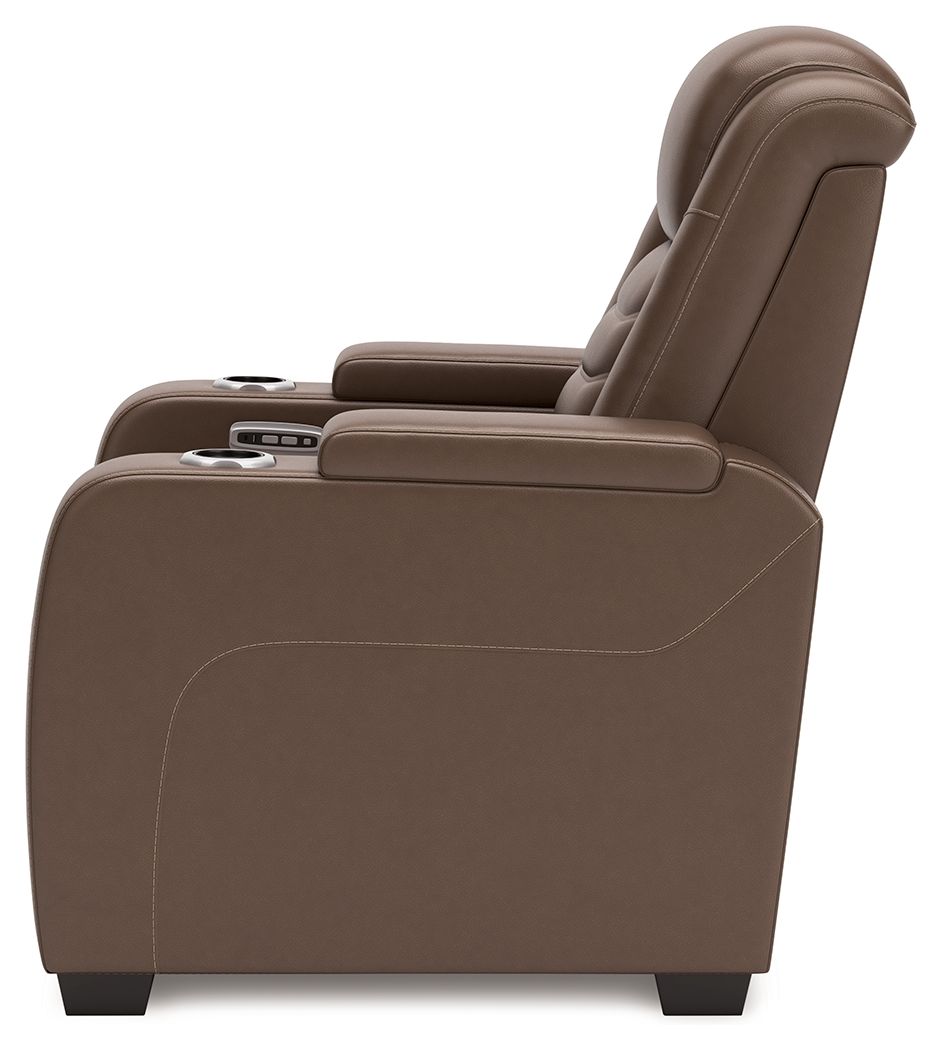 High Impact - Tobacco - Power Recliner / Adj Headrest - Hornell Furniture Outlet