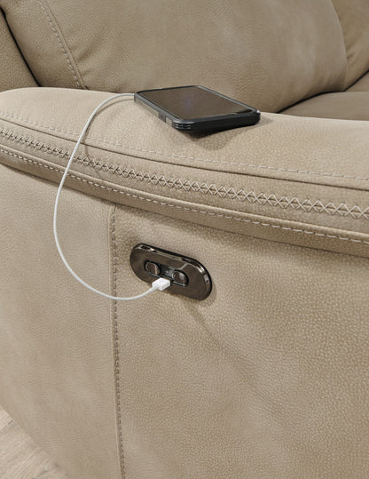 Next - Gen Durapella - Reclining Power Loveseat With Console - Hornell Furniture Outlet