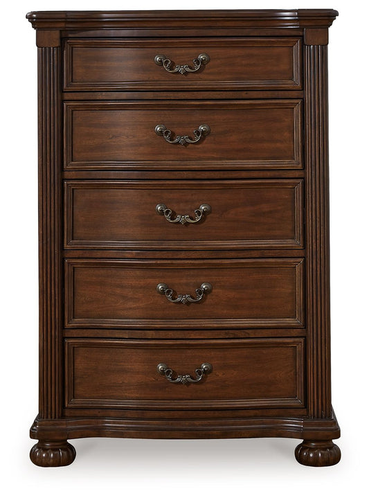 Lavinton - Brown - Five Drawer Chest - Hornell Furniture Outlet