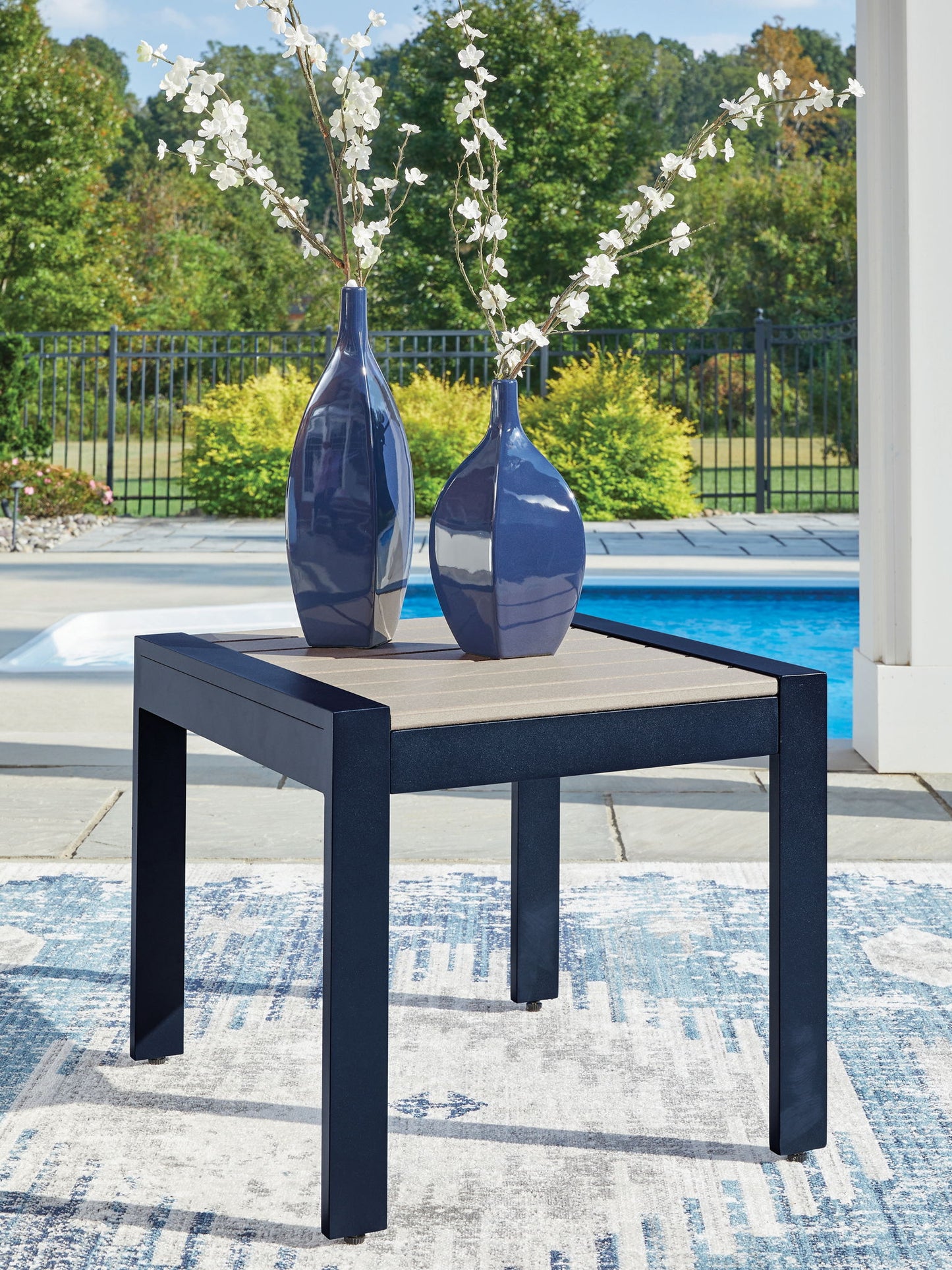 East Beach - Blue - Rectangular Cocktail Table - Hornell Furniture Outlet