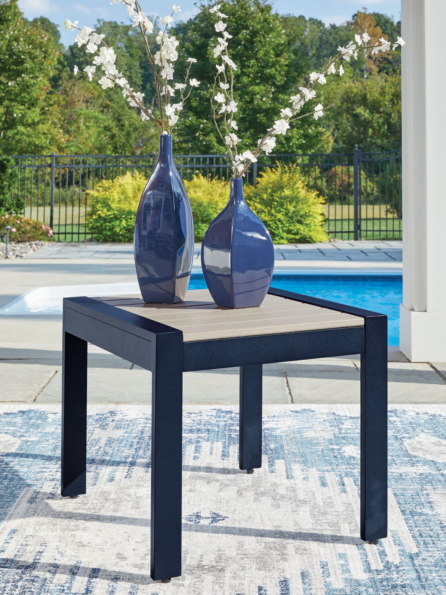 East Beach - Blue - Rectangular Cocktail Table - Hornell Furniture Outlet