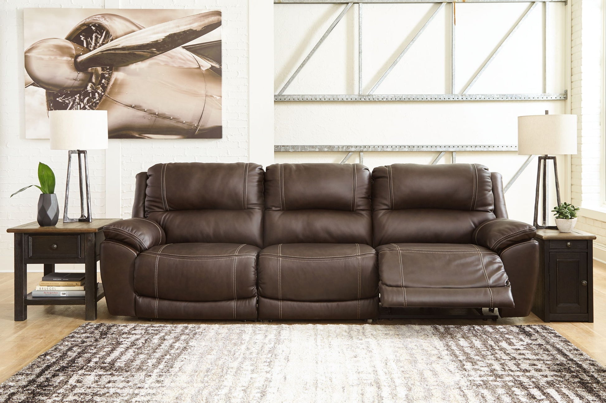 Dunleith - Power Reclining Sectional - Hornell Furniture Outlet