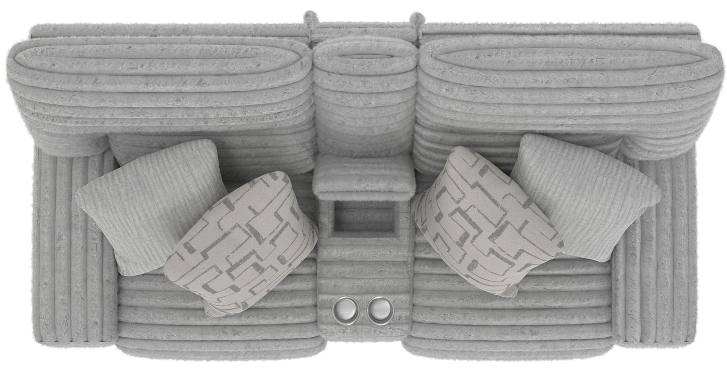 Lynx - Power Reclining Console Loveseat With Zero Gravity - Hornell Furniture Outlet