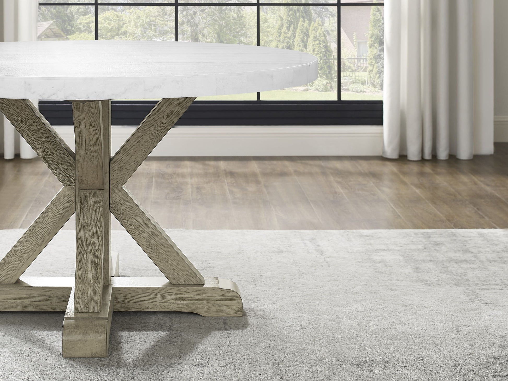 Carena - 5 Piece Dining Set (Round Table And 4 Chairs) - Dark Gray - Hornell Furniture Outlet