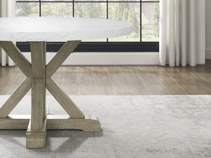 Carena - 5 Piece Dining Set (Round Table And 4 Chairs) - Dark Gray - Hornell Furniture Outlet