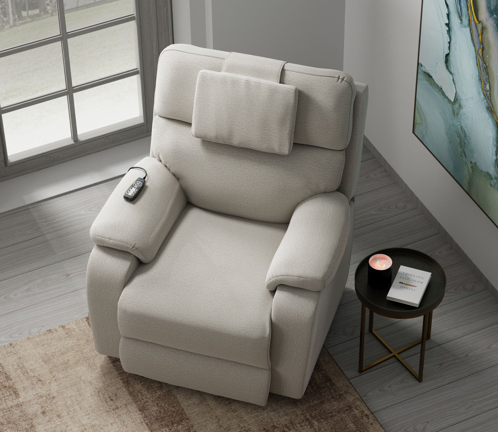 Dreamtime - Power Headrest Power Lay Flat Recliner With CR3 Heat/Massage/Zero Gravity - Hornell Furniture Outlet